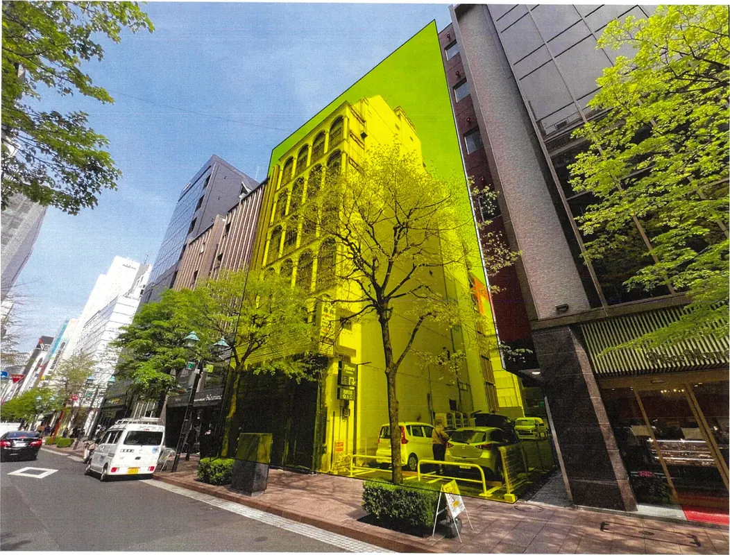 銀座八丁目並木通り沿線的對象土地範圍