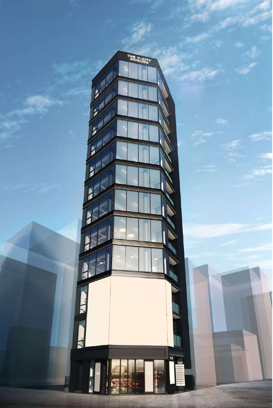 THE V-CITY 新宿建築完成示意圖